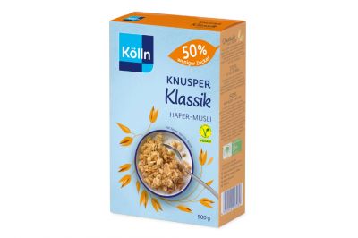 K�lln Hafer-M�sli Knusper Klassik 50 % weniger Zucker (500g)