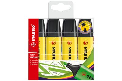 Stabilo Boss Original Textmarker Set gelb (4Stk.)