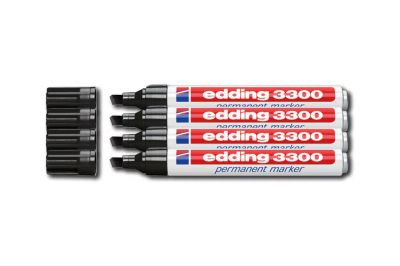 Edding 3300 Permanentmarker schwarz (4Stk.)