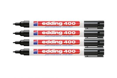 Edding 400 Permanentmarker schwarz (4Stk.)