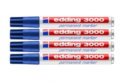 Edding 3000 Permanentmarker blau (4Stk.)