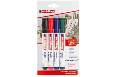 Edding 4500 Textilmarker farbig Set (4Stk.)