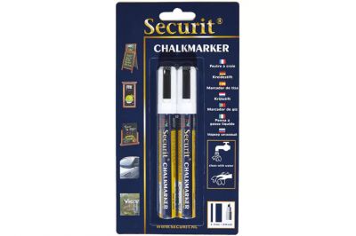 Securit Kreidemarker 2-6mm Set wei� (2Stk.)