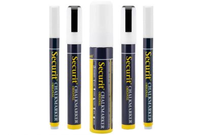 Securit Kreidemarker Set wei� (5Stk.)