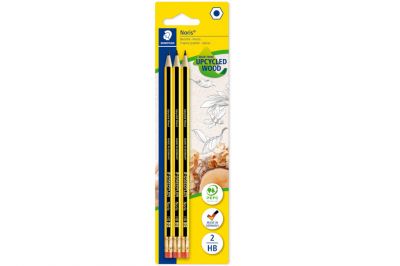 Staedtler Noris 122 Bleistift HB mit Radiertip (3Stk.)