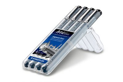 Staedtler Pigment Liner 308 Fineliner schwarz (4Stk.)