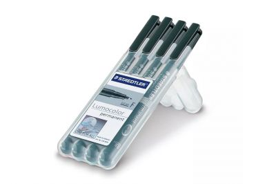 Staedtler Lumocolor Permanent Pen 318 Set 0,6 mm schwarz (4Stk.)
