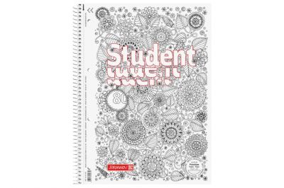 Brunnen Collegeblock Premium Student A4 Floral kariert (80Blatt)
