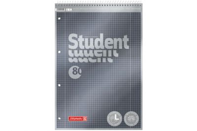 Brunnen Collegeblock Premium Student Spirale oben A4 kariert (80Blatt)