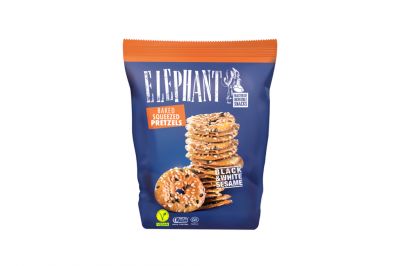 Elephant Baked Squeezed Pretzels Black & White Sesame (80g)