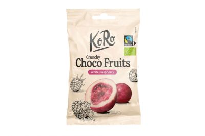 KoRo Bio Crunchy Choco Fruits White Rasperry (50g)