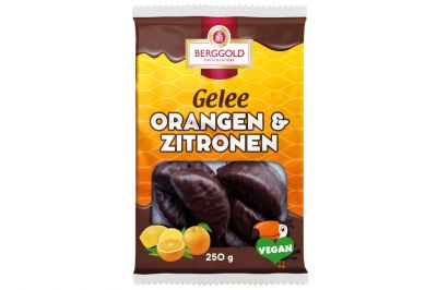 Berggold Gelee Orangen und Zitronen schokoliert (250g)