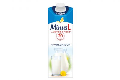MinusL H-Vollmilch 3,5 % laktosefrei (1l)
