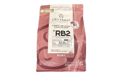 Callebaut Schokoladentropfen Kuvert�re N� RB2 ruby/ rosa 32,8 % (2,5kg)