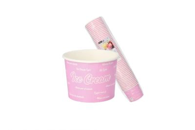 Starpak Eisbecher Pappe Icelove rosa 250 ml (50Stk.)