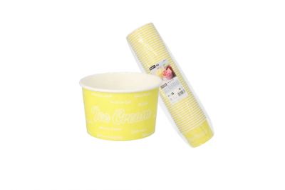 Starpak Eisbecher Pappe Icelove gelb 200 ml (50Stk.)