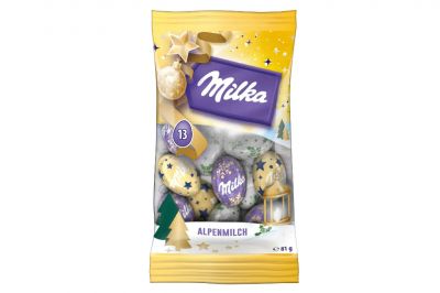 Milka Weihnachts-Kugeln Alpenmilch Design Edition (81g)