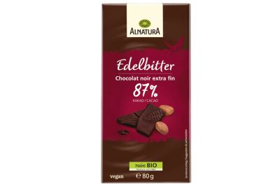Alnatura Bio Edelbitter-Schokolade 87 % Kakao (80g)