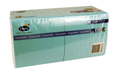 Duni Servietten 33x33 3-lagig mint blau 1x250 Blatt