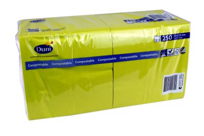 Duni Servietten 33x33 3-lagig kiwi 1x250 Blatt