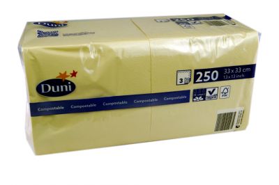 Duni Servietten 33x33 3-lagig cream 1x250 Blatt