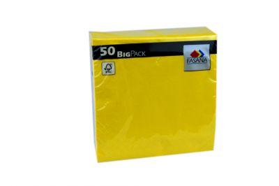 Fasana Servietten 33x33 3-lagig sun yellow (50Blatt)