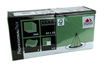 Fasana Servietten 33x33 3-lagig emerald green (250Blatt)