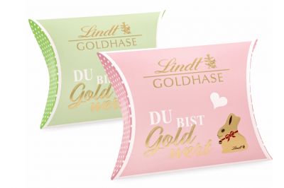 Lindt Du bist Gold wert GOLDHASE Kissenpackung (43g)