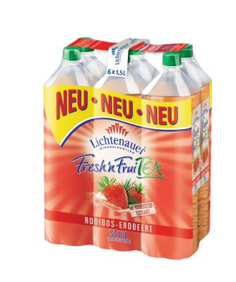 Lichtenauer Fresh'n Fruity Tea Rooibos-Erdbeere EW 6x1,5l