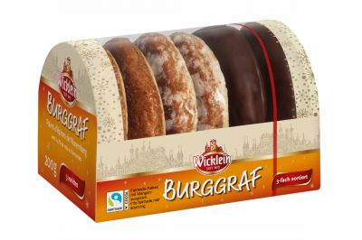 Wicklein Burggraf Oblaten-Lebkuchen 3fach sortiert (200g)