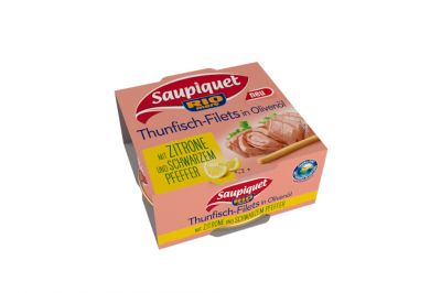 Saupiquet Thunfisch-Filets in Oliven-l mit Zitrone & Pfeffer (130g)