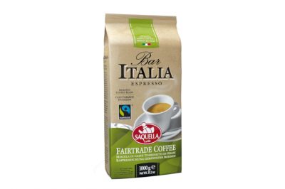 Saquella Bar Italia Espresso Fairtrade Coffee ganze Bohne (1kg)