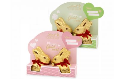 Lindt Du bist Gold wert GOLDHASE Paar (100g)