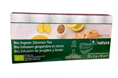 Transgourmet Natura Bio Ingwer Zitronen Tee (25x2g)
