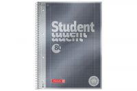Brunnen Collegeblock Premium Student A4 anthrazit kariert (80Blatt)