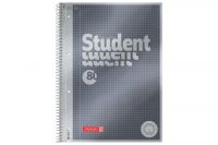 Brunnen Collegeblock Premium Student A4 anthrazit kariert (80Blatt)